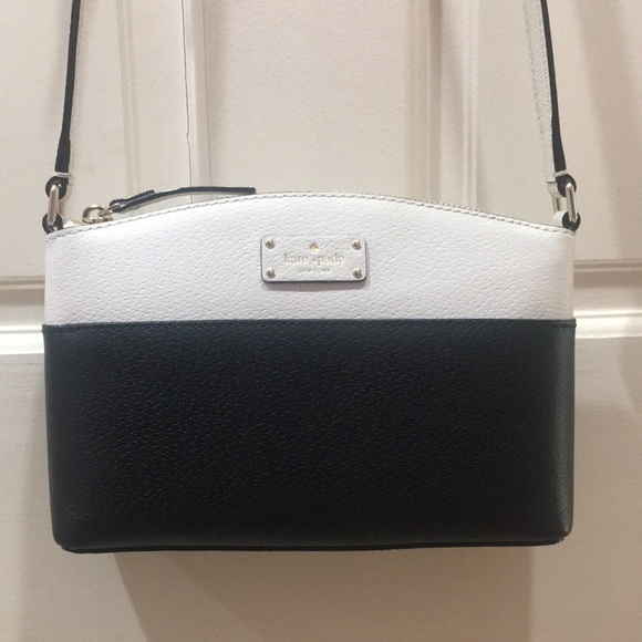 Kate Spade Black White Millie Crossbody Purse Bag - Picture 2 of 15
